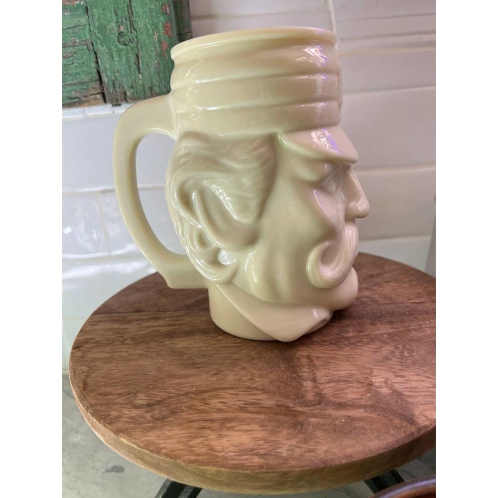 Custard Glass Casey at the Bat Vintage Avon Tankard Stein Mug45